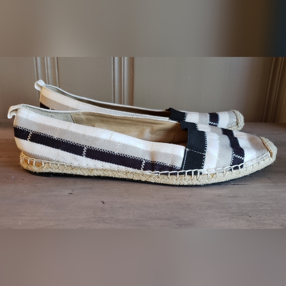 Adrienne Vittadini Ale Striped Slip On Espadrilles Flats Shoes Size 9M - Picture 3 of 7